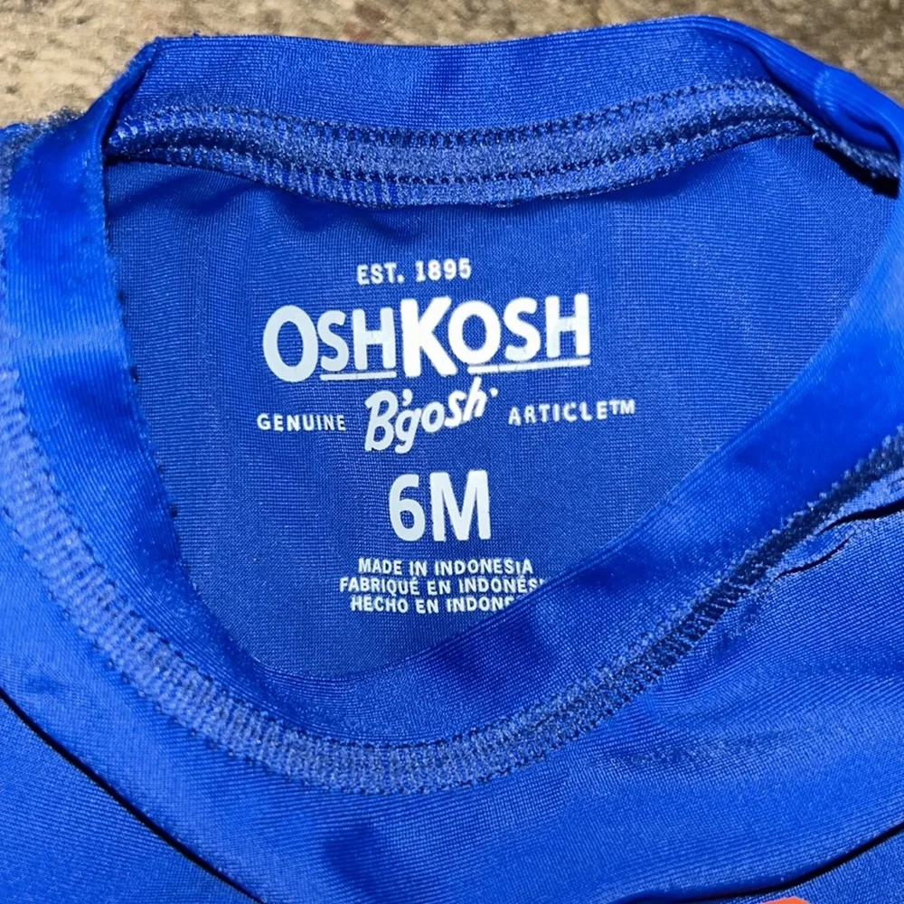 Oshkosh matching swim set and carters shark shoes. Size 6 months - Picture 3 of 4